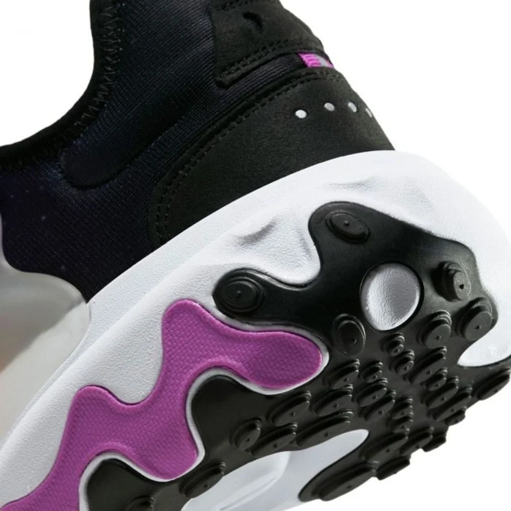 NIKE React Presto Print Big Kids' Shoes Black-Total Orange Tennis Shoes Sneakers